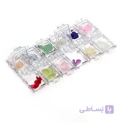 دیزاین گل خشک کاشت ناخن