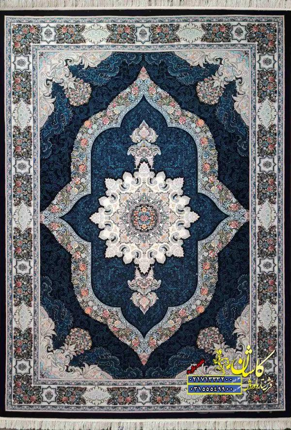 فرش طرح کارینا سرمه ای