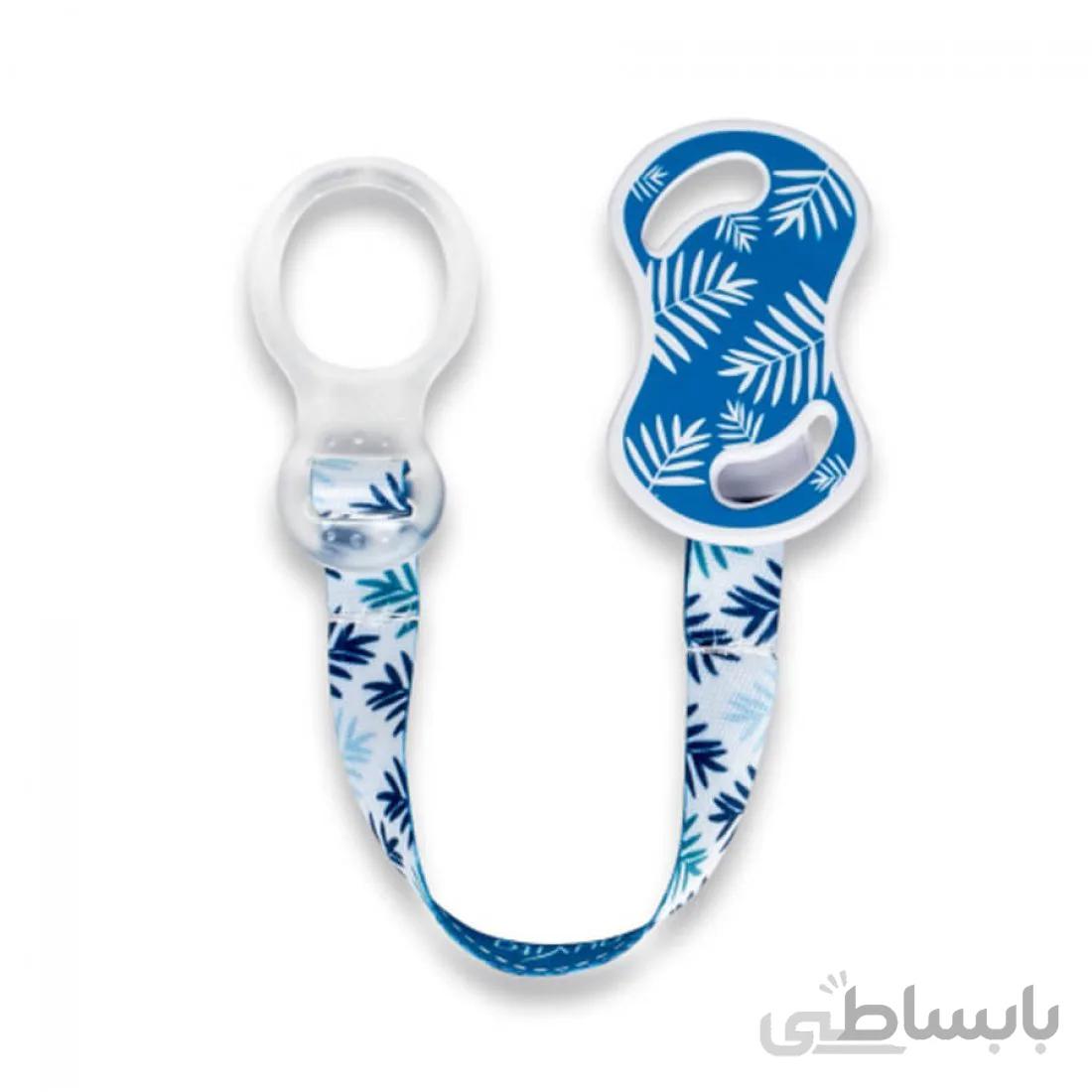 بند پستانک حلقه ای رنگ آبی پررنگ نوویتا Nuvita
