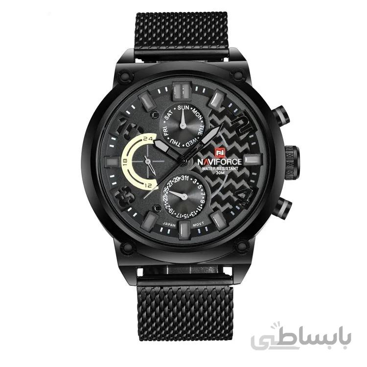 ساعت مچی نیوی فورس مردانه مشکی مدل 9068