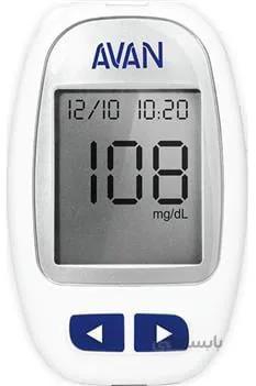 دستگاه تست قندخون آوان مدل AGM01 به همراه 25 عدد نوار تست قند خون ا Avan AGM01 Blood Glucose Meter With 100 Test Strips Pack