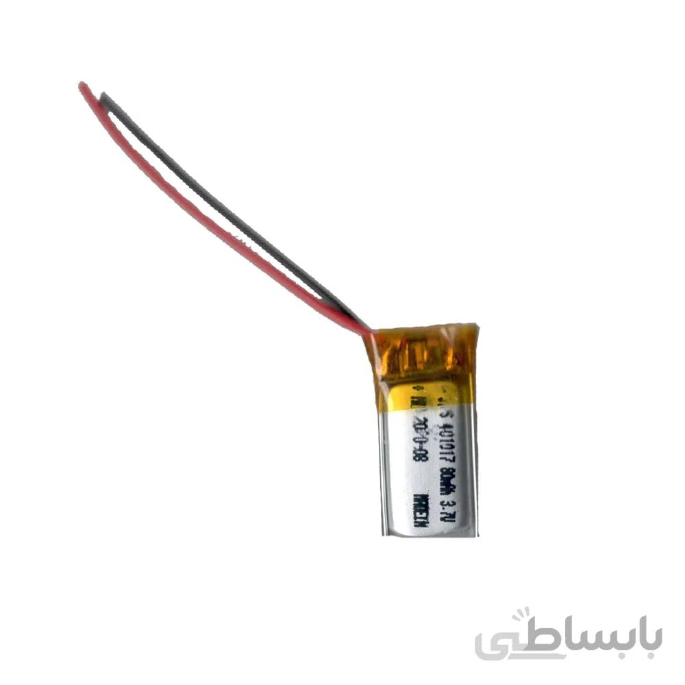 باطری لیتیوم پلیمر 401017 با ظرفیت 80mah JPS