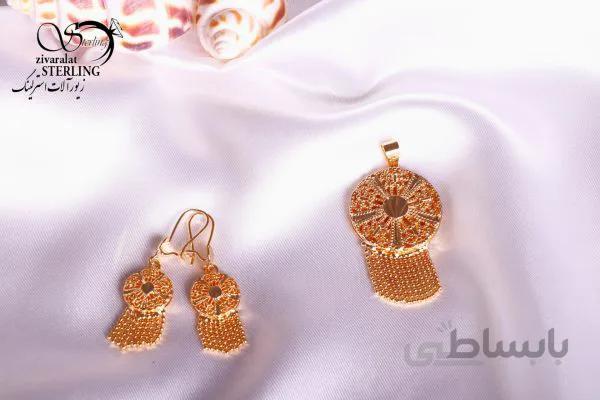 نیمست طرح طلا زنانه آویزدار