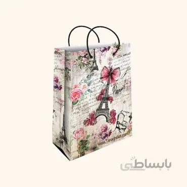 ساک کادویی متوسط طولی سایز 3 طرح برج ایفل