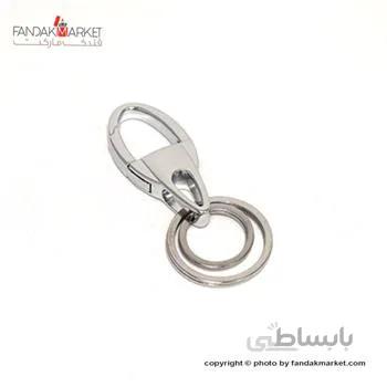 جاکلیدی دو حلقه طرح استیل