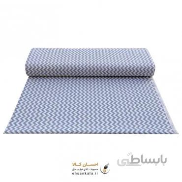 پارچه ملافه کتان خالص طرح زیگزاگ
