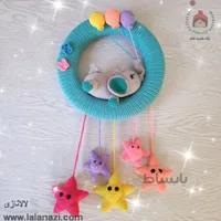 حلقه آویز بافتنی پشت در طرح فیل ( کد 30083 )