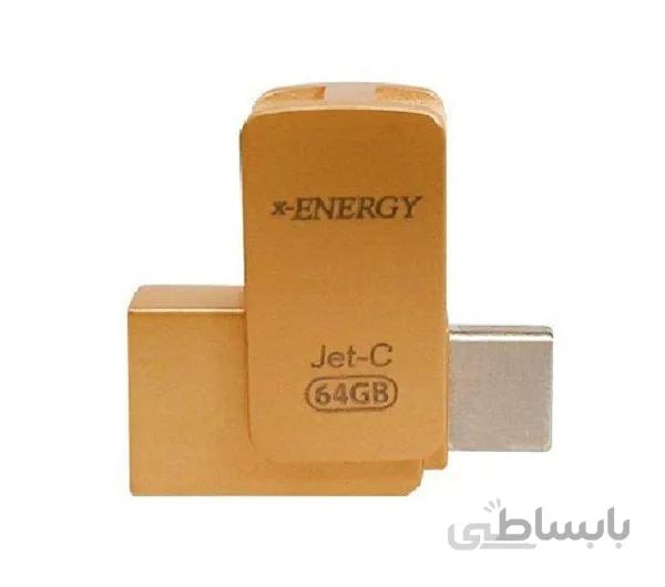 فلش مموری OTG ایکس انرژی مدل جت-سی با ظرفیت 64 گیگابایت ا x-ENERGY Jet-C 64GB USB 3.0/Type-C OTG Flash Memory