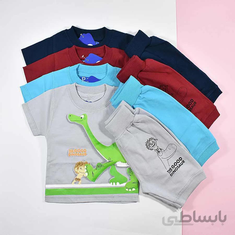بلوز و شلوارک پسرانه دایناسور خوب کد 2176