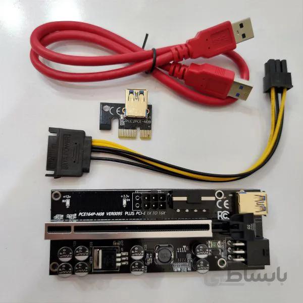 رایزر کارت گرافیک مدل 009S Plus استیل هشت خازن
