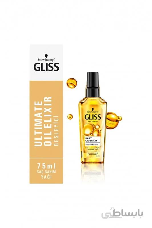 روغن مو گلیس مدل Oil-Elixir حجم 75 میلی لیتر ا Gliss Hair Repair Daily Oil Elixir 75ml