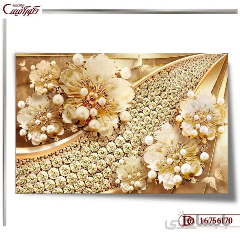 کاغذ دیواری سه بعدی گل 6170 ا 3D flower wallpaper 6170