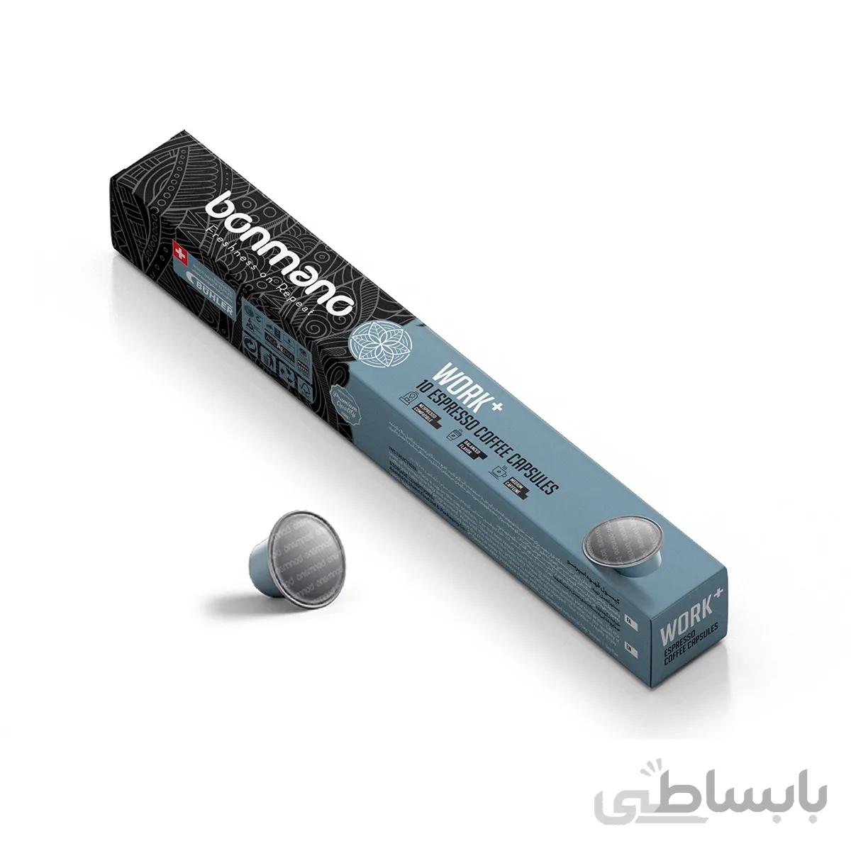 کپسول قهوه بن مانو مدل WORK PLUS بسته 10 عددی ا bonmano Coffee Capsule WORK PLUS