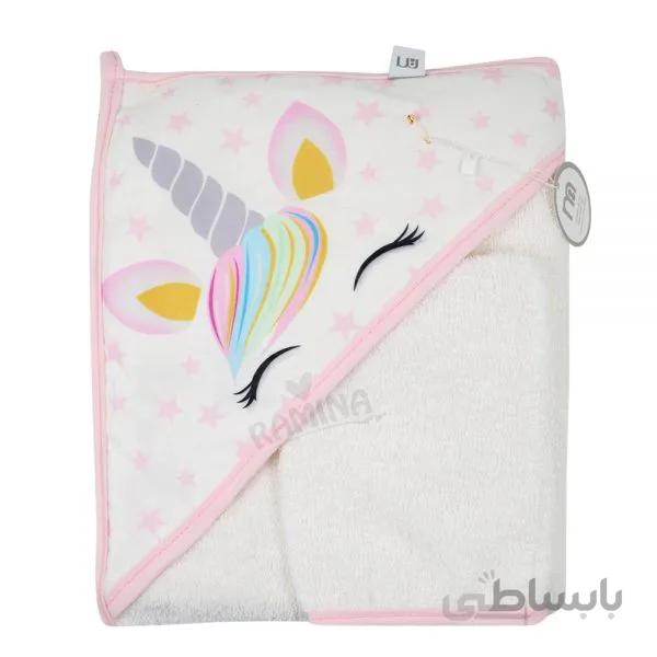 ست دو تکه حوله کلاه دار و لیف عروسکی مادرکر Mothercare
