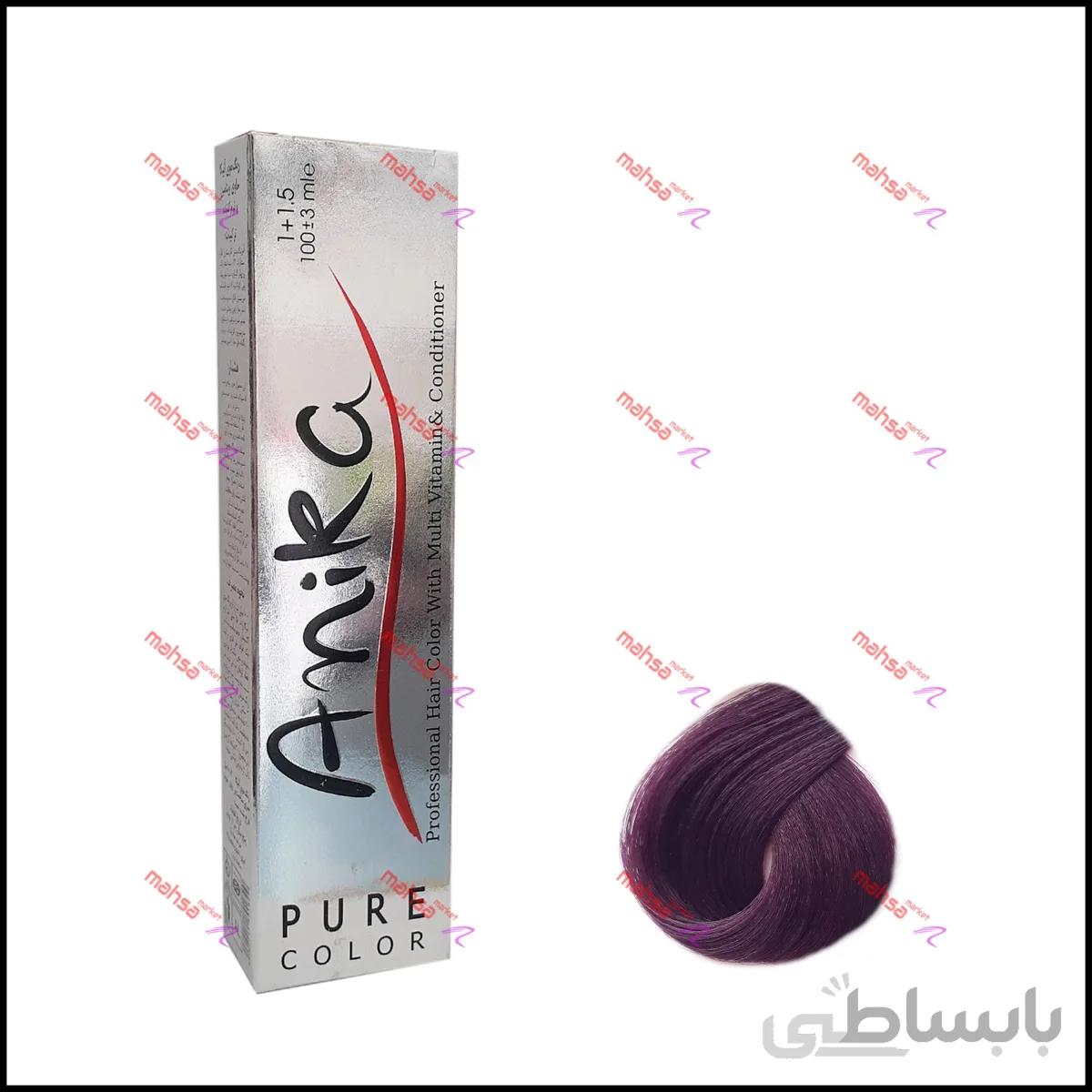 رنگ موی انیکا سری بنفش شرابی خیلی روشن 6 20