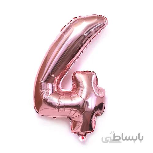 بادکنک فویلی عددی رزگلد عدد ۴