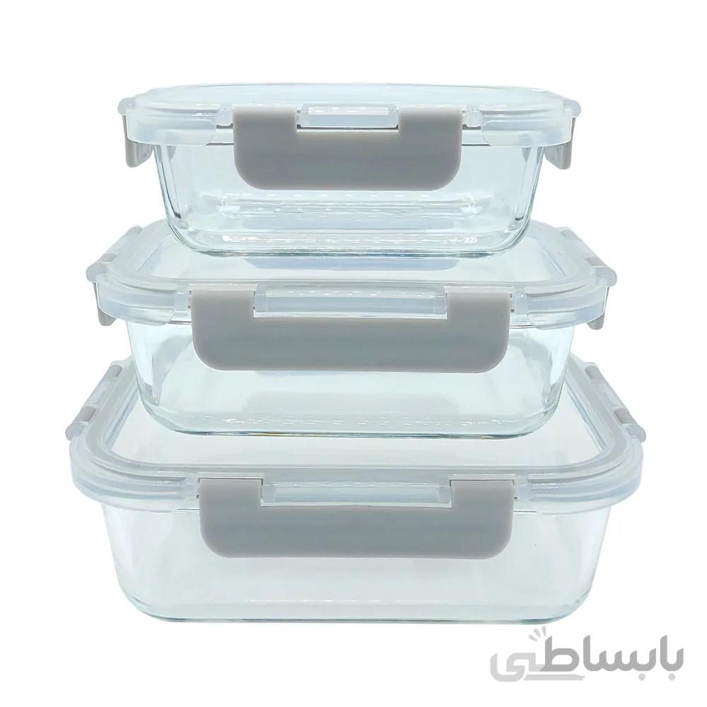 ظرف نگهدارنده پیرکس 3 تکه مستطیل سوپاپ دار والرین مدل 223WP
