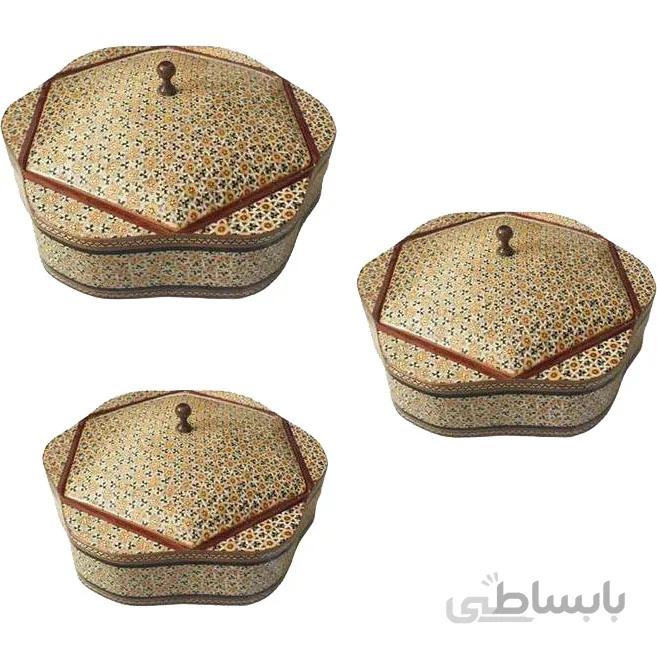 ست شکلات خوری خاتم کاری کد LN-93