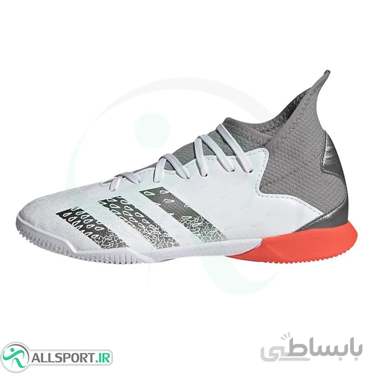 کفش فوتسال آدیداس پردیتور طرح اصلی Adidas Predator Freak.3 Gray White