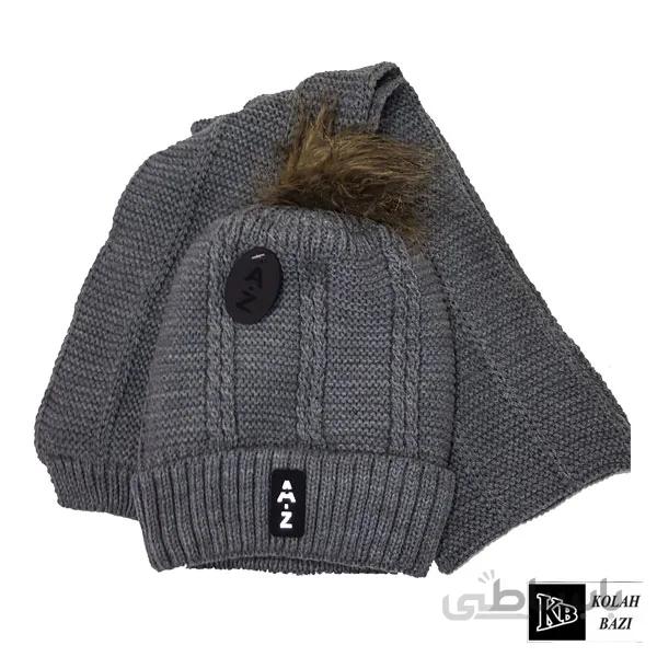 شال و کلاه بافت مدل shk32 ا Textured scarf and hat shk32