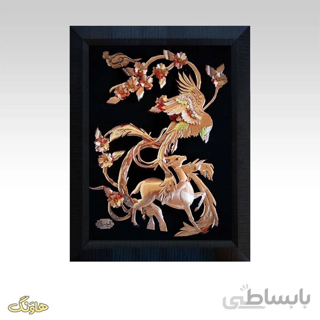 تابلو سیمرغ و آهو E002