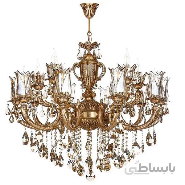 لوستر چشمه نور 15 شعله کد C2725/A آنتیک