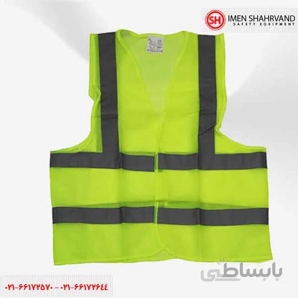 جلیقه شبرنگ دار فسفری