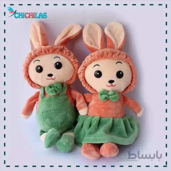 عروسک خرگوش دختر و پسر نانو (بسته 2عددی)