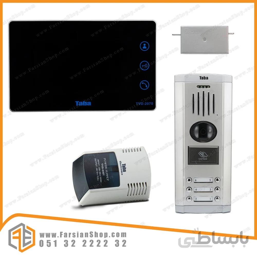 پکیج کامل آیفون تصویری تابا مدل 2070 با پنل 1860 کارتخوان