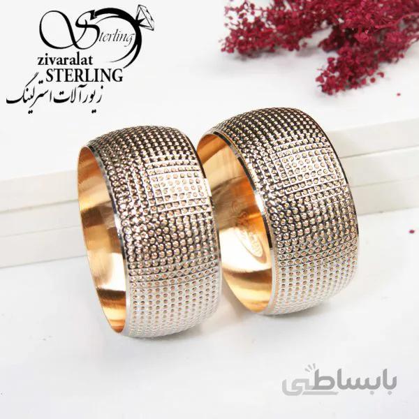 النگو طرح طلا مدل نقطه کوب پهن