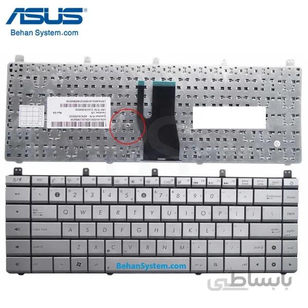 کیبورد لپ تاپ ASUS مدل N45 ا به همراه لیبل کیبورد فارسی جدا گانه