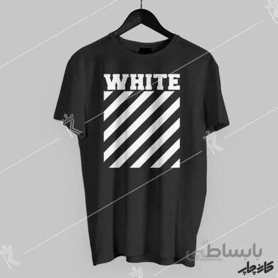 تیشرت نخ پنبه مشکی OFF White