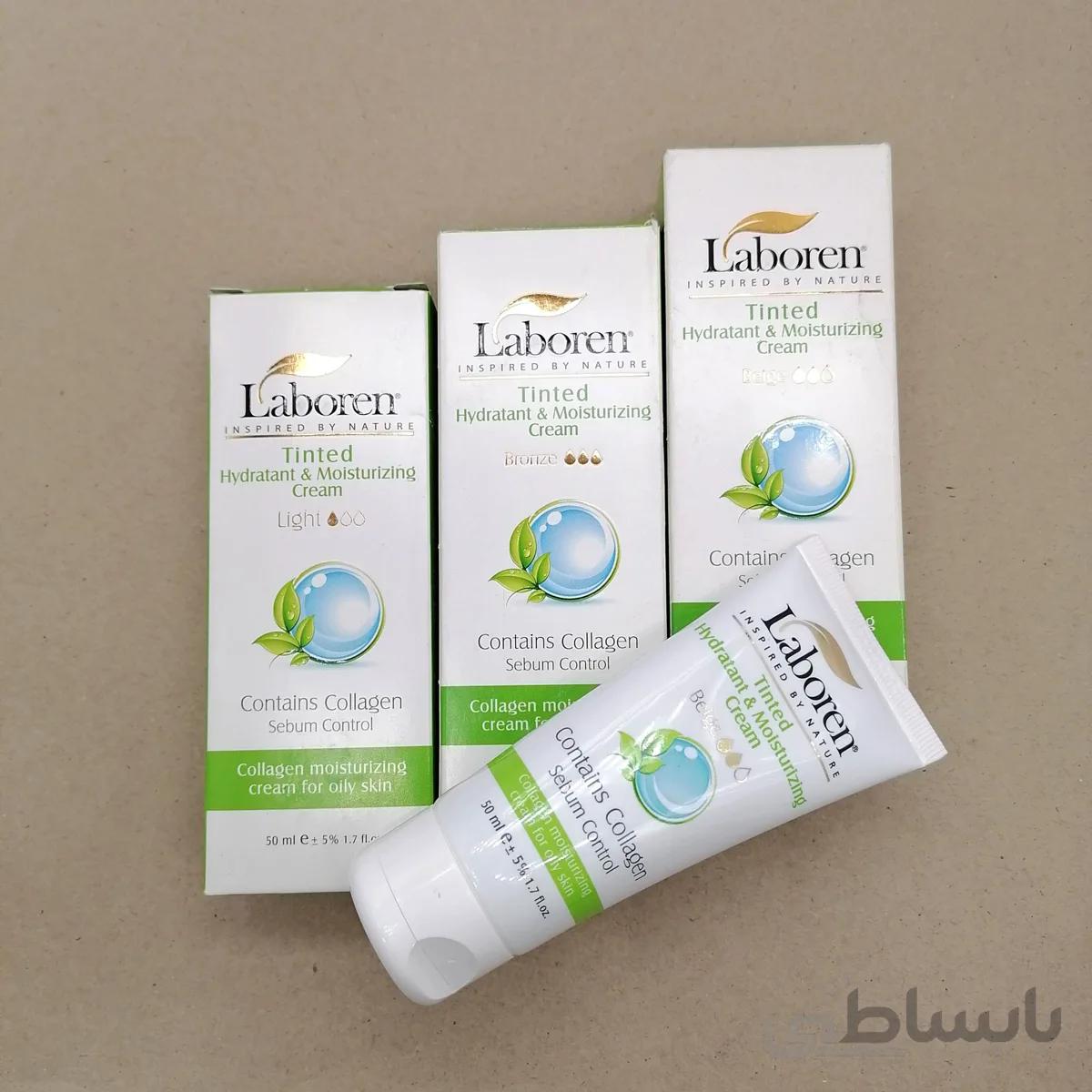 تستر کرم آبرسان رنگی لابورن Laboren مخصوص پوست چرب