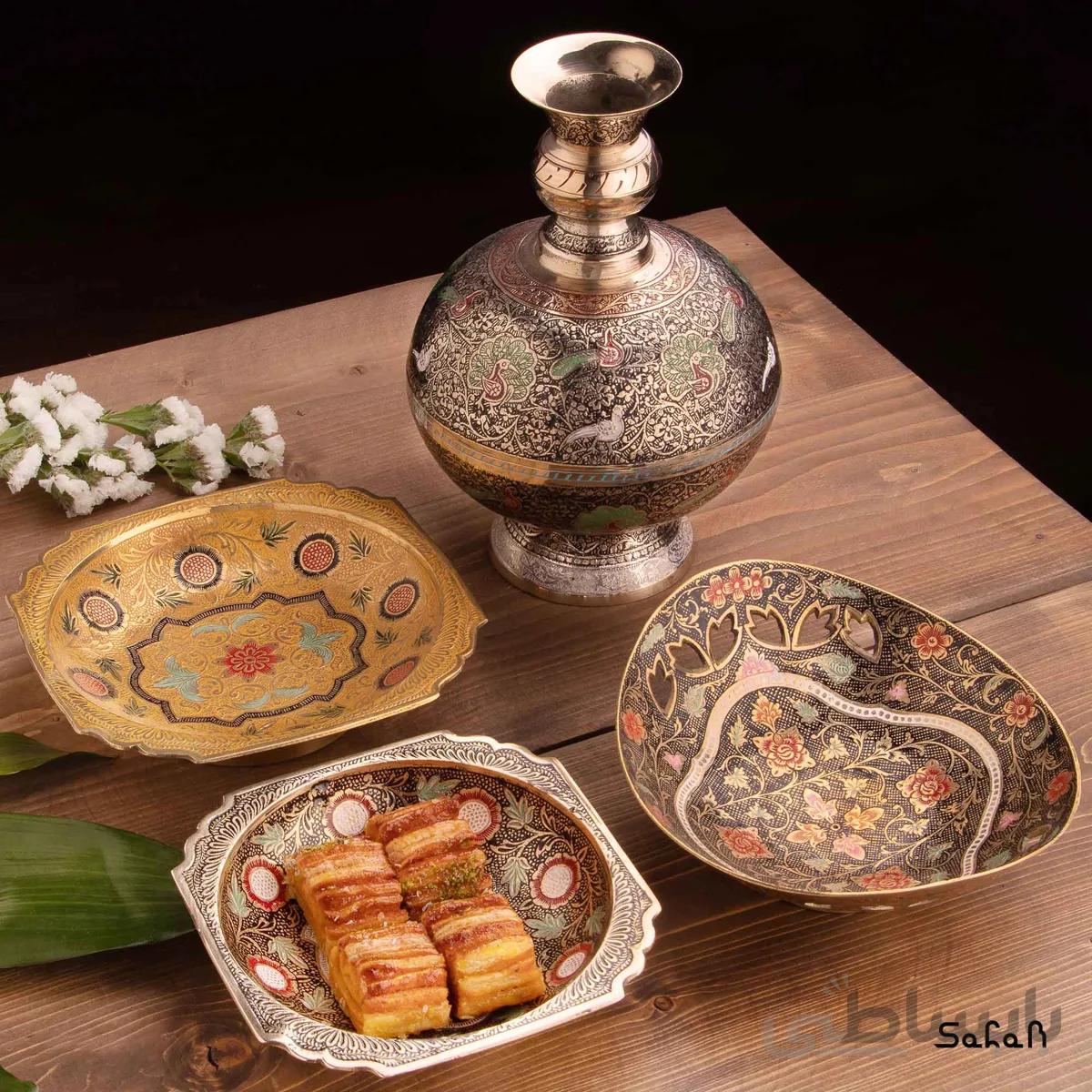 ست پذیرایی برنجی میناکاری کد 026