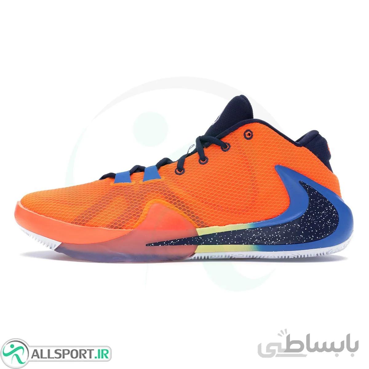کفش بسکتبال نایک طرح اصلی Nike Zoom Freak 1 Orange Blue
