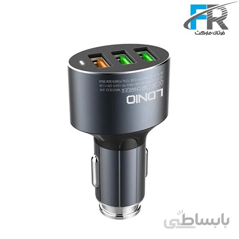 شارژر فندکی الدینیو مدل C703Q همراه با کابل Type-C ا LDNIO C703Q Car Charger With USB-C Cable
