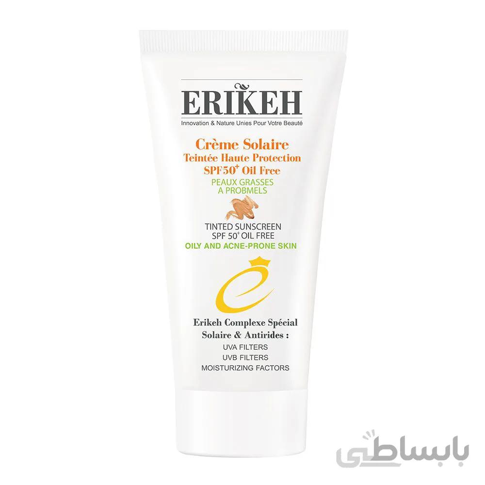 کرم ضد آفتاب اریکه آنتی آکنه رنگی SPF50 ا Acne-Prone SkinErikeh Sunscreen cream SPF50 Oil Free ERIKEH