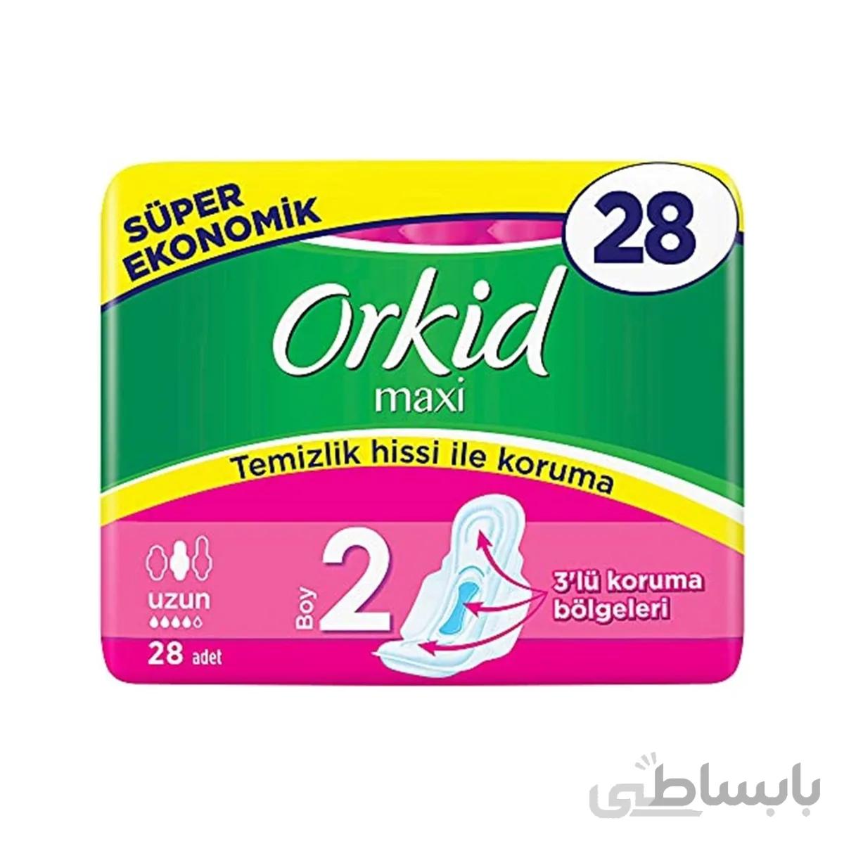 نوار بهداشتی ارکید مدل Orkid Maxi اندازه بزرگ 28 عددی