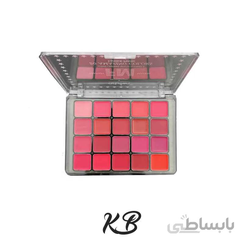 رژلب پالتی 20رنگ artskin