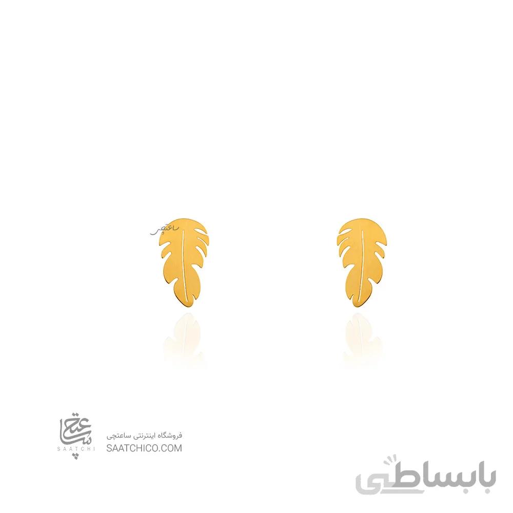 گوشواره طلا طرح پر کد LE690