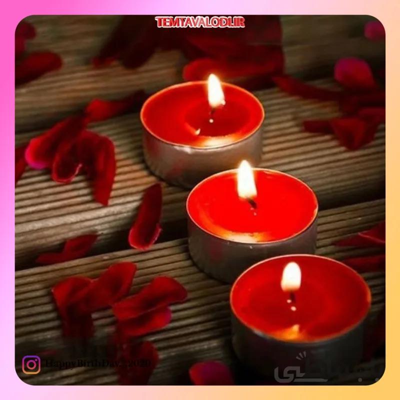 شمع وارمر گرد قرمز