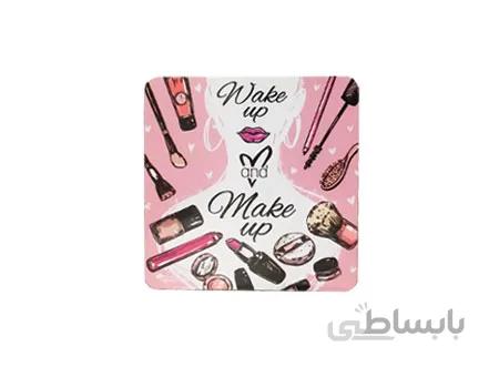 آینه جیبی طرح wake up and make up کد ۰۰۰۴