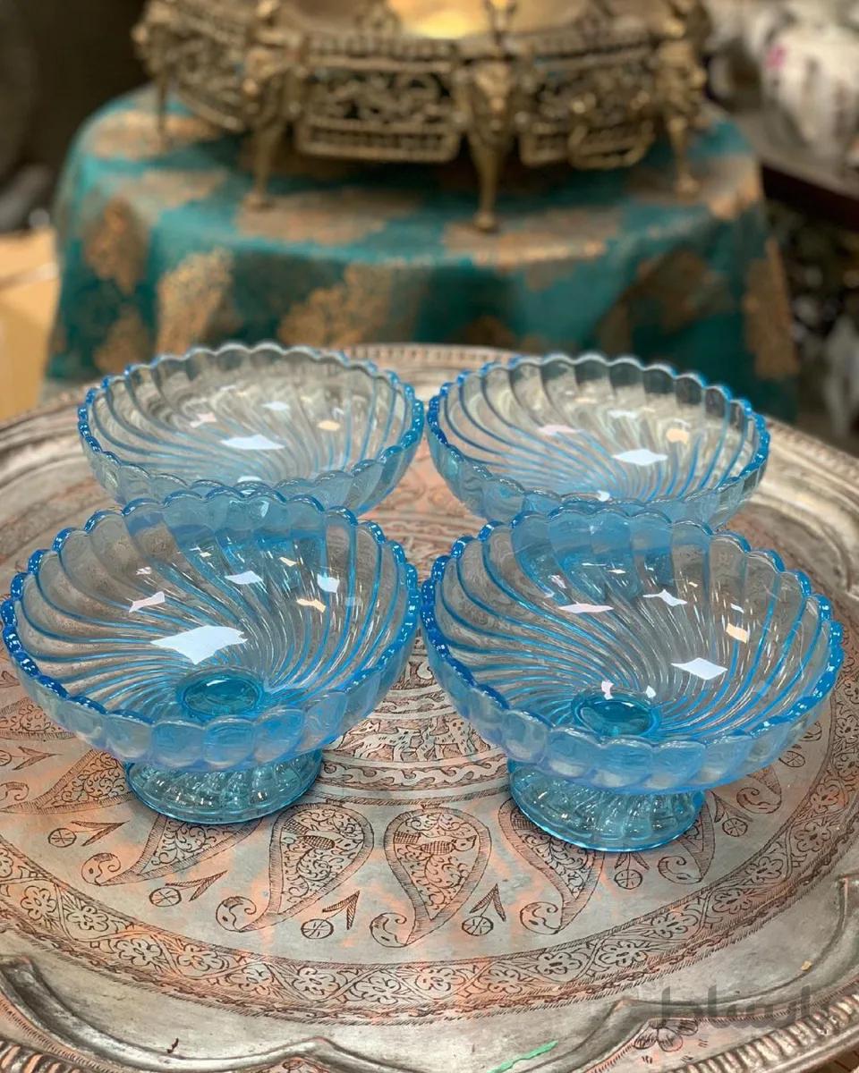 هر عدد نقل خوری پایه دار آنتیک طرح قدیم مشابه اصلی قطر۱۸ سانت