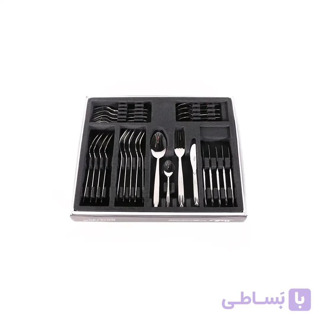 سرویس قاشق و چنگال 30 پارچه پالرمو ناب استیل