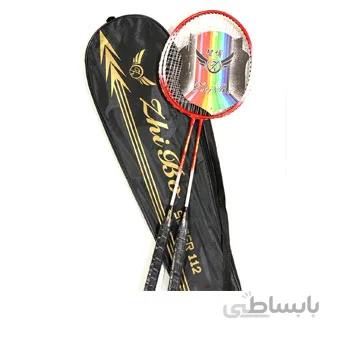راکت بدمینتون جفتی (Zhi ba super 112) همراه با کاور