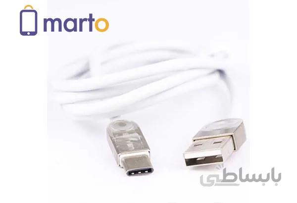 کابل تبدیل USB به Type-C یوسامس مدل US-SJ124 طول 1 متر ا USAMS US-SJ124 USB to Type-C Cable 1m