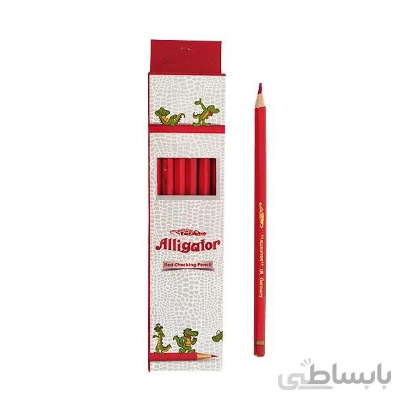 مداد قرمز سوسماری ali gator (بسته 12 عددی)
