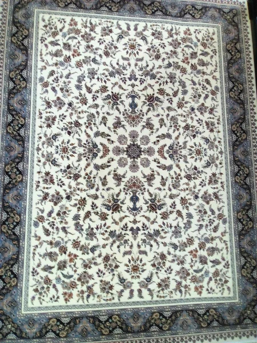 کناره 3×1متری طرح افشان دانژه کرم وزرا ۱۲۰۰شانه ا Vozaracarpet