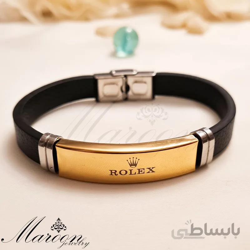 دستبند چرم مردانه و پسرانه رولکس مارون MM109