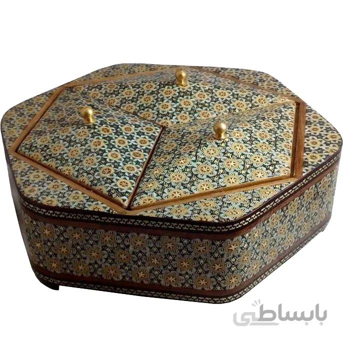 شکلات خوری خاتم کاری طول 30 سانتی متر کد LN-18